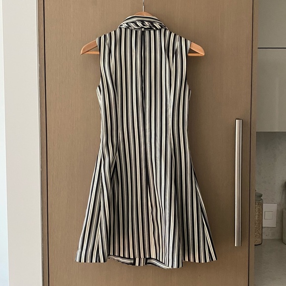 McQ Alexander McQueen striped mini dress with neck tie - Picture 6 of 9